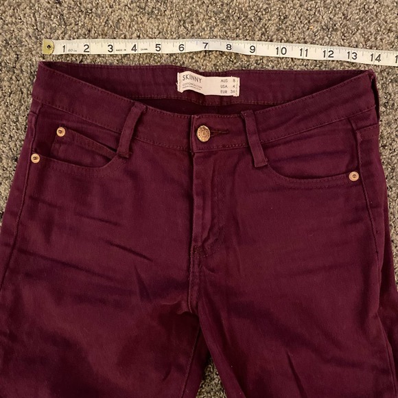 Cotton:on Maroon Skinny Jeans - Size 4 - Picture 4 of 5